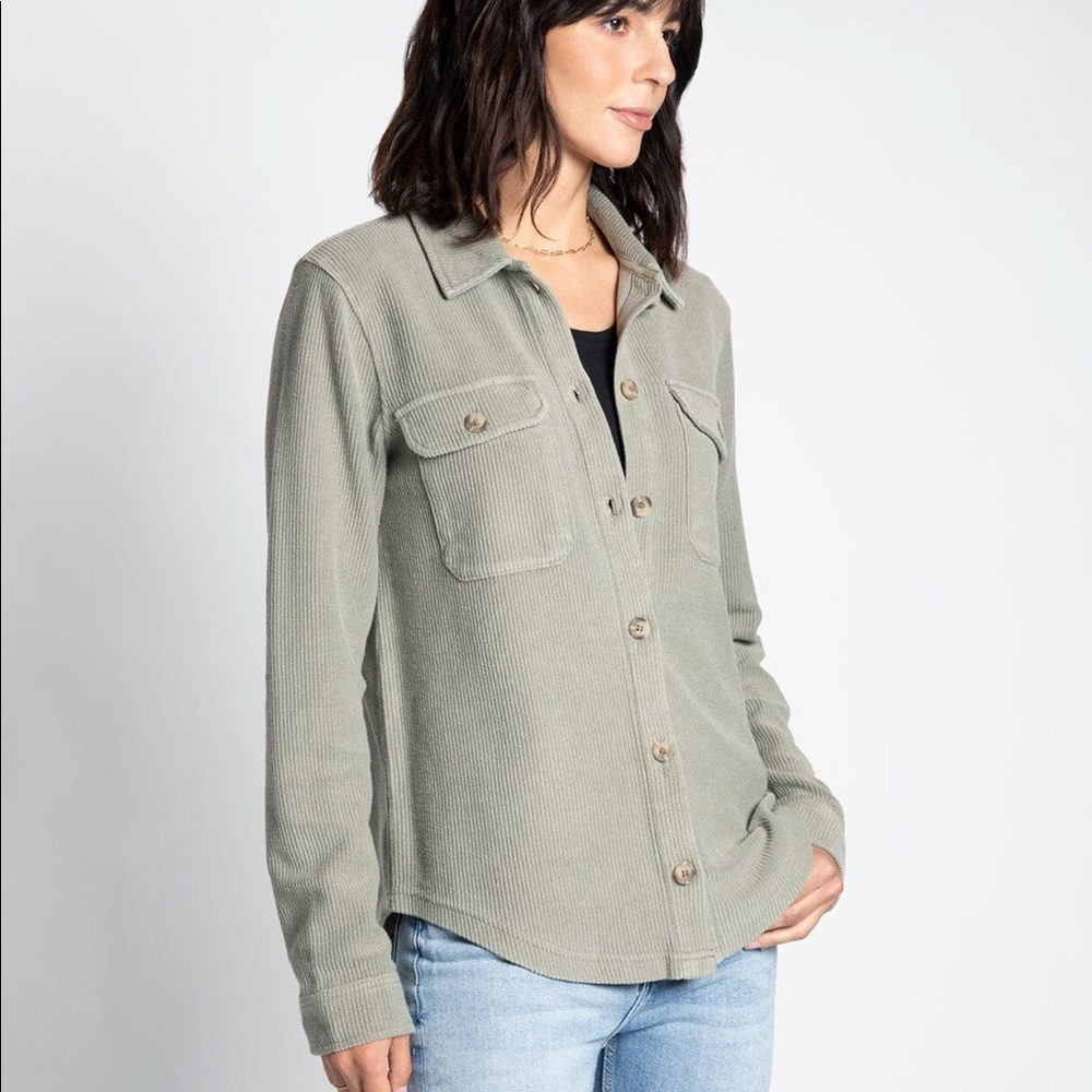 Thread & Supply Army Green Shacket